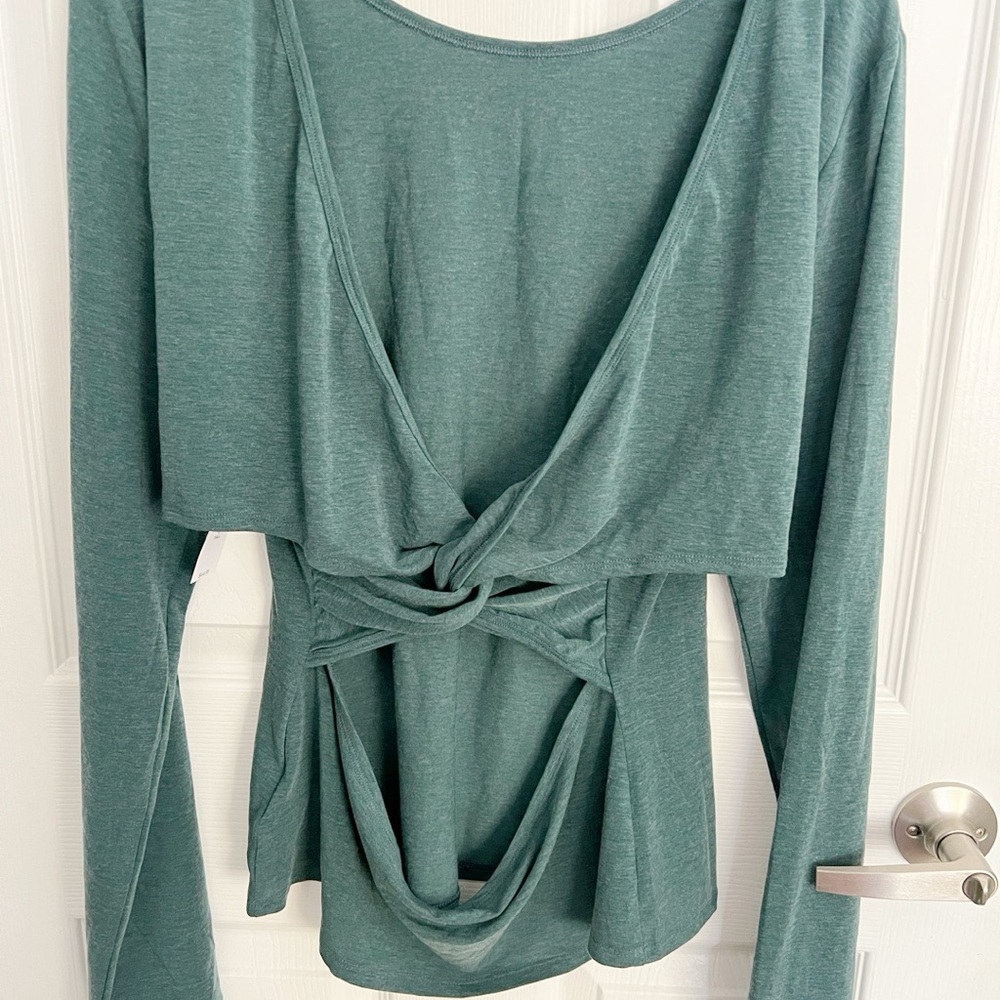 GAP Elegant Green Top with open back